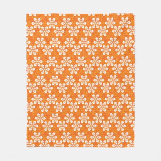 Flowers Patroon Fleece Deken (Voorkant)
