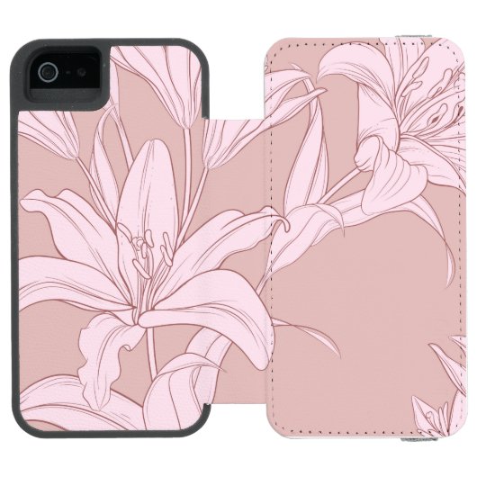 Flowers Pattern 11 Incipio iPhone Portemonnee Hoesje (Agenda Open)
