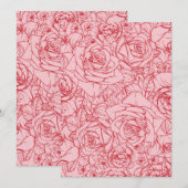 Flowers Pattern 14 Bedankkaart (Voorkant / Achterkant)