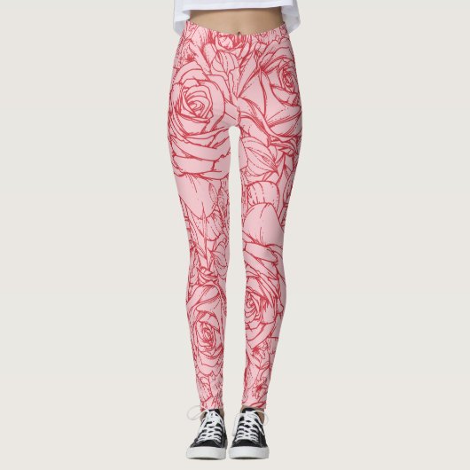 Flowers Pattern 14 Leggings (Voorkant)