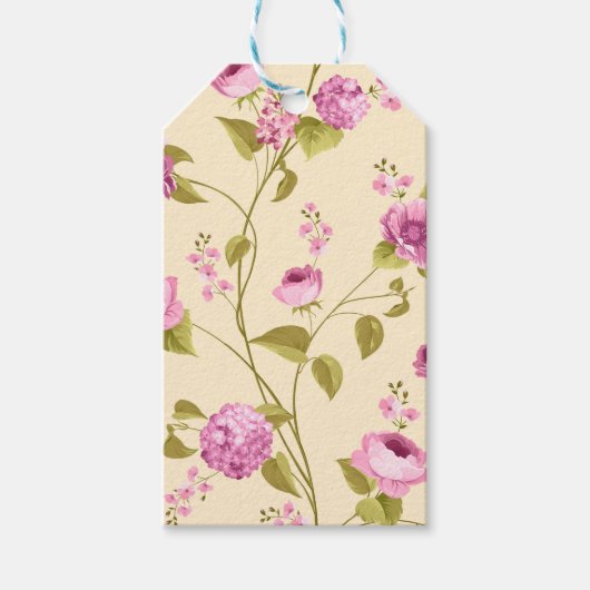 Flowers Pattern 16 Cadeaulabel (Voorkant)