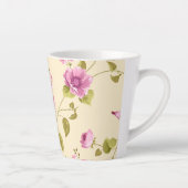 Flowers Pattern 16 Latte Mok (Rechts)