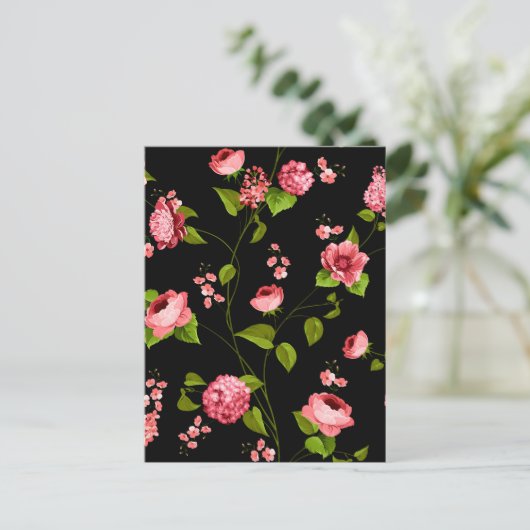 Flowers Pattern 18 Briefkaart (Staand voorkant)