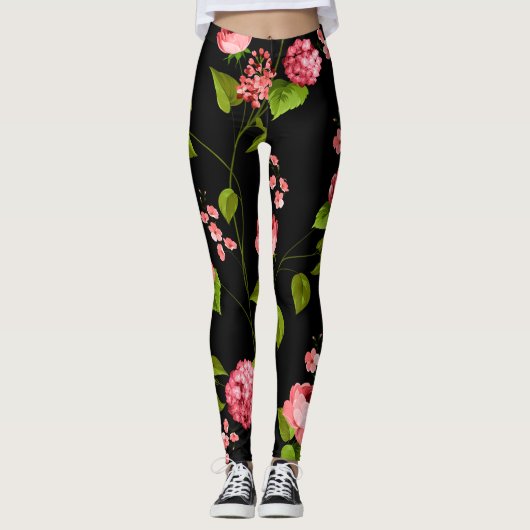 Flowers Pattern 18 Leggings (Voorkant)