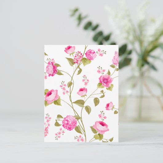 Flowers Pattern 19 Briefkaart (Staand voorkant)