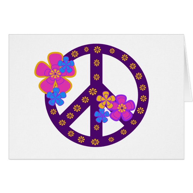 Flowers Peace Symbol (Voorkant Horizontaal)