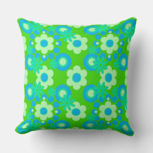 Flowers Pearls Donuts Spearmint Blue Apple Green Kussen