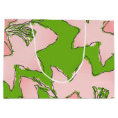 Flowers Pink and Green AKA Sorority Groot Cadeauzakje (Achterkant)