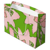 Flowers Pink and Green AKA Sorority Groot Cadeauzakje (Achterkant Gekanteld)