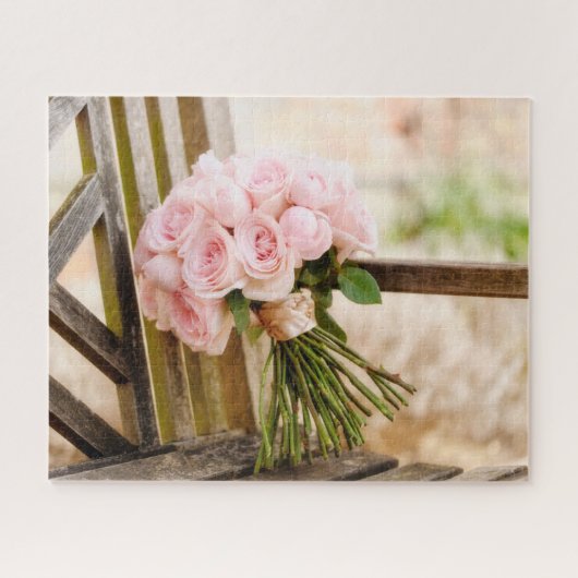 Flowers | Pink Rose Bouquet Legpuzzel (Horizontaal)