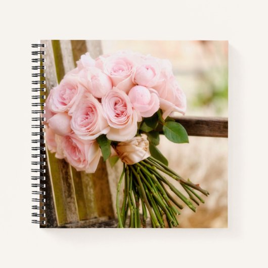 Flowers | Pink Rose Bouquet Notitieboek (Voorkant)