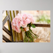 Flowers | Pink Rose Bouquet Poster (Voorkant)