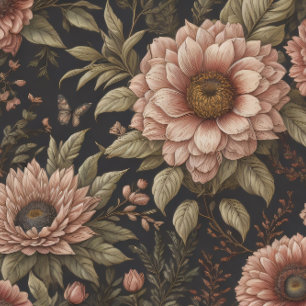 Flowers & postcard v3 vintage tissue paper tissuepapier