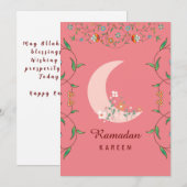 Flowers Ramadan Kareem Holiday Kaart (Voorkant / Achterkant)