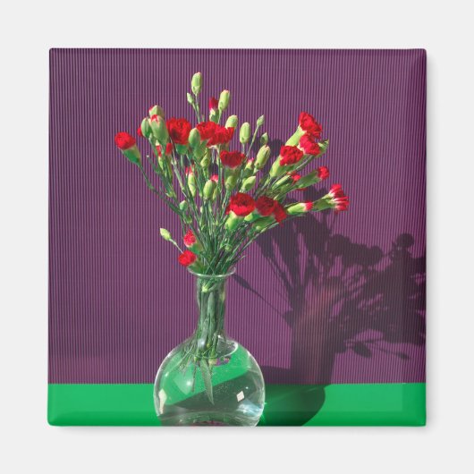 Flowers Red Carantion Bouquet Magneet (Voorkant)