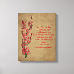 Flowers Reiki voor vandaag Inspirerend Canvas Afdruk