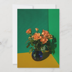 Flowers Roses in Vase Bedankkaart