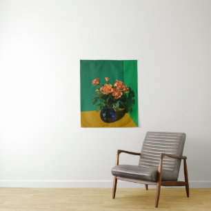 Flowers Roses in Vase Wandkleed