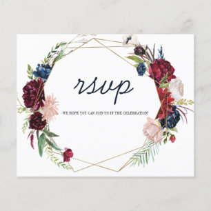 Flowers RSVP-kaart. Flyer