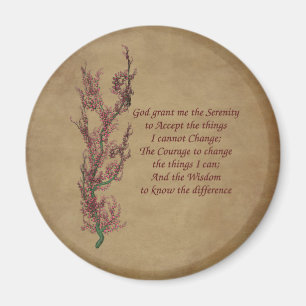 Flowers Serenity Prayer Inspirerend Magnet Magneet