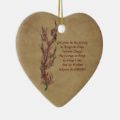 Flowers Serenity Prayer Inspirerend Ornament (Rechts)