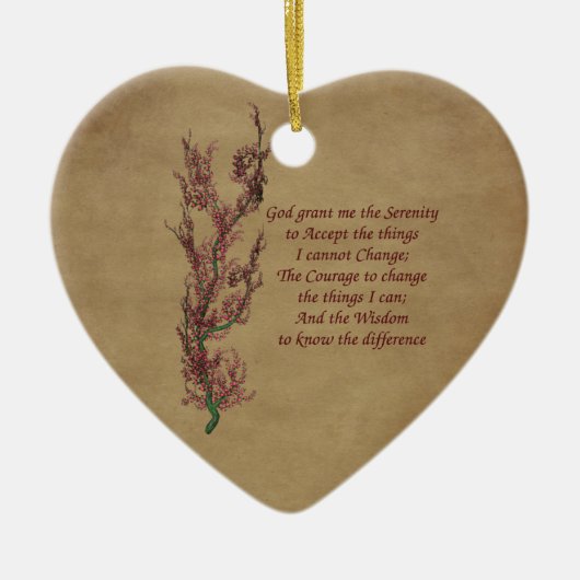Flowers Serenity Prayer Inspirerend Ornament (Voorkant)