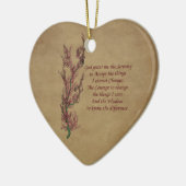 Flowers Serenity Prayer Inspirerend Ornament (Links)