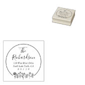 Flowers Sketch Retouradres Self-Inking Rubberstempel (Gestempeld)