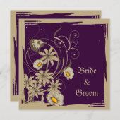 Flowers slaat de datumaankondigingen op Kaart (Voorkant / Achterkant)