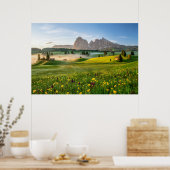 Flowers | Spring Alpe di Siusi Langkofel Poster (Keuken)