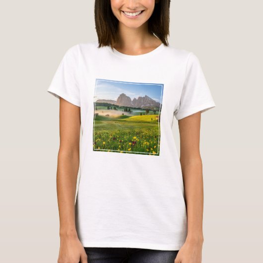 Flowers | Spring Alpe di Siusi Langkofel T-shirt (Voorkant)