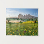 Flowers | Spring Alpe di Siusi Langkofel Wandkleed (Voorkant (horizontaal))