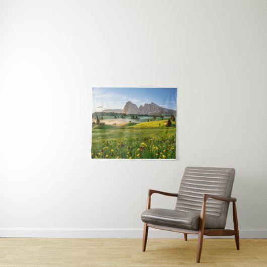 Flowers | Spring Alpe di Siusi Langkofel Wandkleed (In Situ (horizontaal))