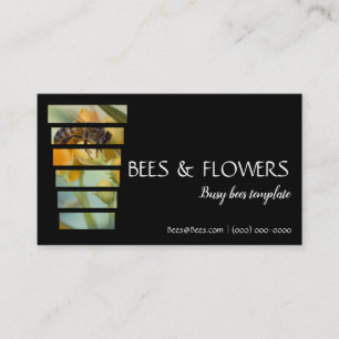 Flowers Spring Photography Bee Visitekaartje