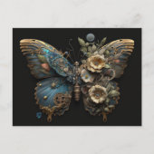  Flowers Steampunk Butterfly Briefkaart (Voorkant)
