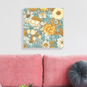 Flowers Stretted Canvas Print (Insitu (Woonkamer))