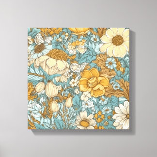 Flowers Stretted Canvas Print