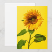 Flowers Sunflower on Yellow Bedankkaart (Voorkant / Achterkant)
