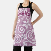 Flowers Swirls Pink White Pattern Personalized Schort (Insitu)