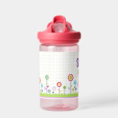 Flowers Toddler personaliseer duurzame naam Waterfles (Voorkant)
