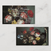 Flowers Vase Shells Insects, Balthasar van der Ast Visitekaartje (Voorkant / Achterkant)