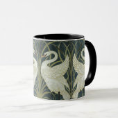 Flowers Walter Crane Swan Green Iris Rush Mok (Voorkant rechts)