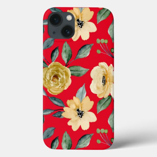 Flowers  Waterverf Cute Case-Mate iPhone Case (Achterkant)
