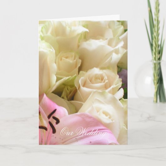 Flowers Wedding Uitnodiging (Voorkant)