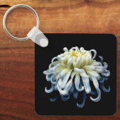 Flowers White Chrysanthemum Sleutelhanger (Voorkant)