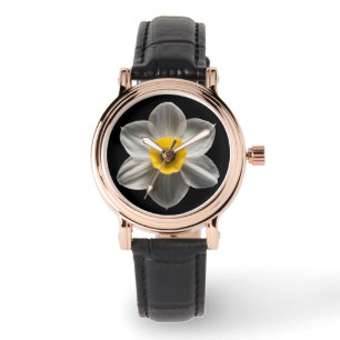 Flowers White Daffodil Flower Horloge