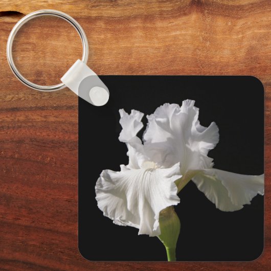 Flowers | White Iris Sleutelhanger (Voorkant)