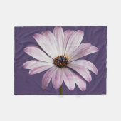 Flowers White & Purple Daisy Fleece Deken (Voorkant (Horizontaal))