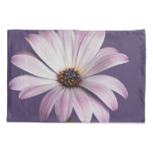 Flowers | White & Purple Daisy Kussensloop (Achterkant)