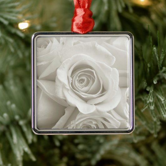 Flowers | White Roses Metalen Ornament (Boom)